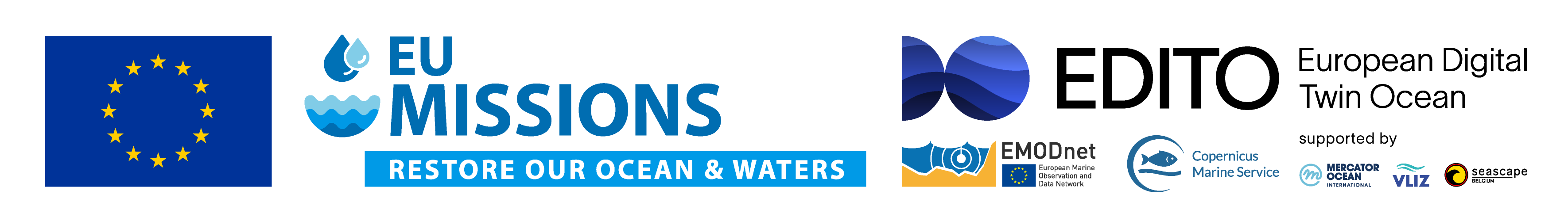 Materials for the full EU Digital Twin Ocean banner on light themes