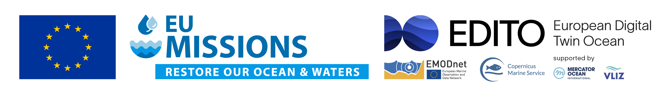 Materials for the full EU Digital Twin Ocean banner on light themes